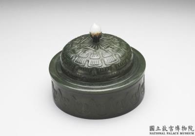 图片[2]-Jade round box with lid, India-China Archive